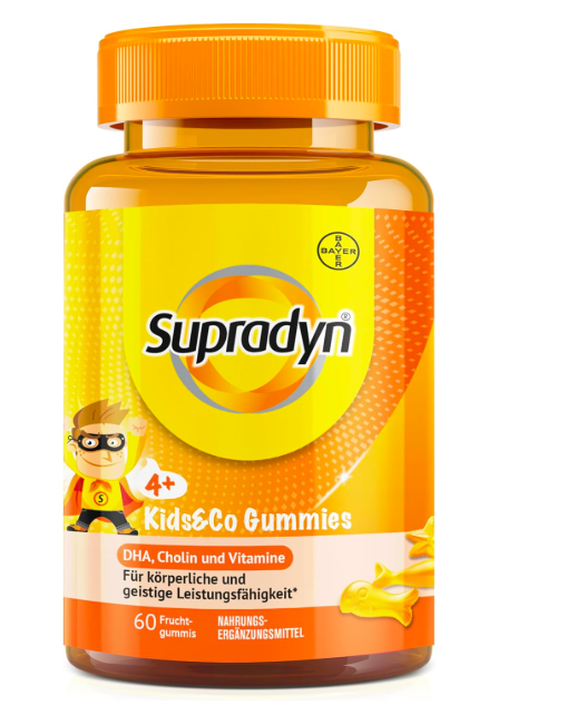 Supradyn Kids&Co Gummies — 60 fruit gummies, DHA, Choline and vitamins