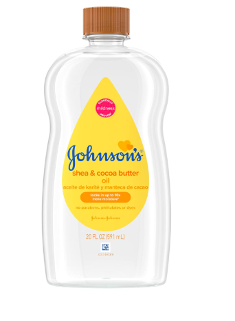 Johnson's Baby Shea and Cocoa Butter Oil 20 fl oz bottle