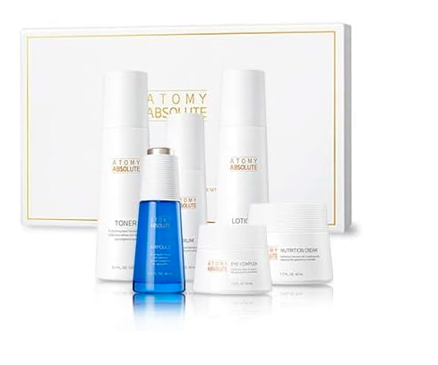 Atomy Absolute Skincare Set — 6 pieces: Toner, Ampoule, Serum, Lotion, Eye Complex, Nutrition Cream