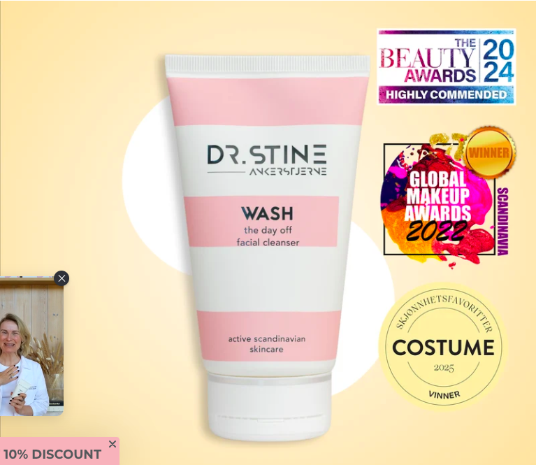 Dr. Stine Ankerstjerne Wash the day off facial cleanser tube