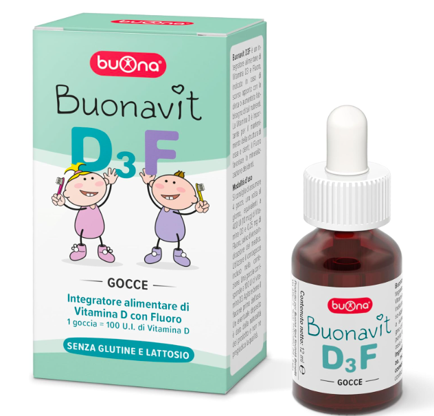 Buonavit D3F — Vitamin D3 + Fluoride Drops 12ml