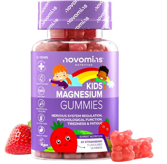 Novomins Kids Magnesium Gummies — 30 Strawberry