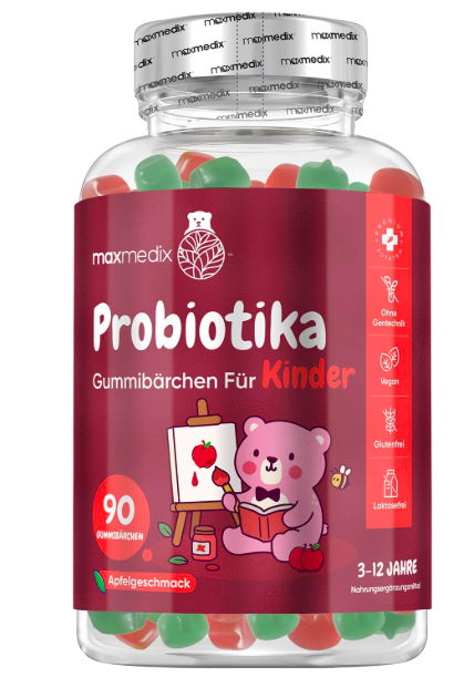 Maxmedix Probiotika Gummibärchen für Kinder — 90 Apple Gummies