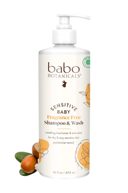 Babo Botanicals Sensitive Baby Fragrance Free Shampoo & Wash 16 fl oz