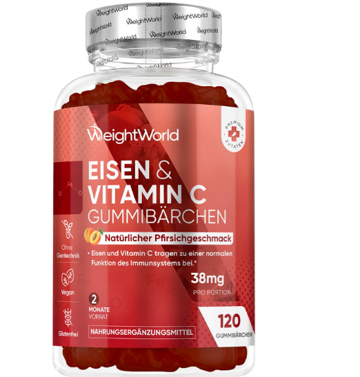 WeightWorld Iron & Vitamin C Gummy Bears — 120 Gummies